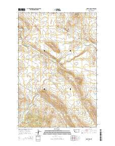 Comb Rock Montana Current topographic map, 1:24000 scale, 7.5 X 7.5 Minute, Year 2014