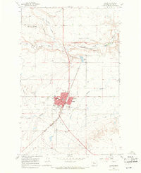 Conrad Montana Historical topographic map, 1:24000 scale, 7.5 X 7.5 Minute, Year 1967