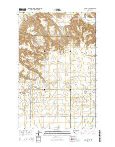 Conrad Butte Montana Current topographic map, 1:24000 scale, 7.5 X 7.5 Minute, Year 2014