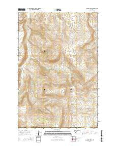 Conway Ridge Montana Current topographic map, 1:24000 scale, 7.5 X 7.5 Minute, Year 2014