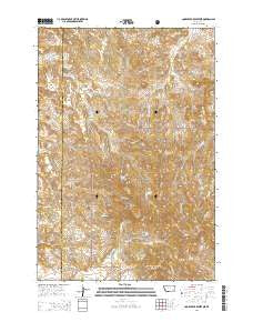Cook Creek Reservoir Montana Current topographic map, 1:24000 scale, 7.5 X 7.5 Minute, Year 2014