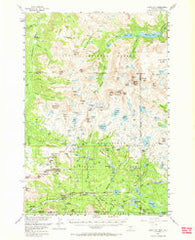 Cooke City Montana Historical topographic map, 1:62500 scale, 15 X 15 Minute, Year 1956