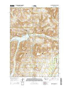 Cooney Reservoir Montana Current topographic map, 1:24000 scale, 7.5 X 7.5 Minute, Year 2014