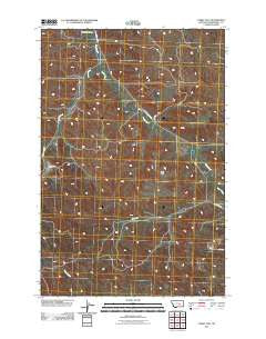 Corey Flat Montana Historical topographic map, 1:24000 scale, 7.5 X 7.5 Minute, Year 2011