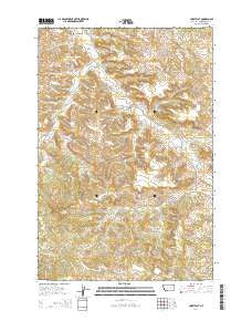 Corey Flat Montana Current topographic map, 1:24000 scale, 7.5 X 7.5 Minute, Year 2014
