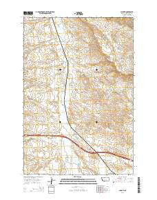 Corinth Montana Current topographic map, 1:24000 scale, 7.5 X 7.5 Minute, Year 2014