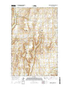Cornwell Reservoir Montana Current topographic map, 1:24000 scale, 7.5 X 7.5 Minute, Year 2014