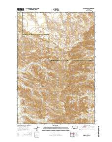 Corral Butte Montana Current topographic map, 1:24000 scale, 7.5 X 7.5 Minute, Year 2014