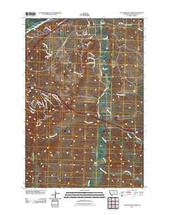 Cottonwood Creek Montana Historical topographic map, 1:24000 scale, 7.5 X 7.5 Minute, Year 2011