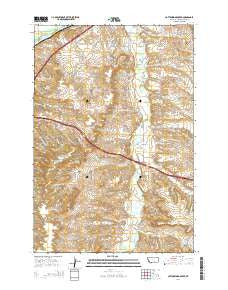 Cottonwood Creek Montana Current topographic map, 1:24000 scale, 7.5 X 7.5 Minute, Year 2014