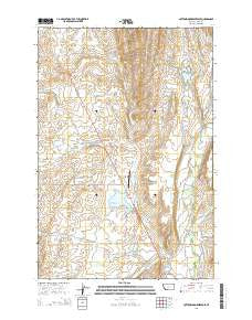 Cottonwood Reservoir Montana Current topographic map, 1:24000 scale, 7.5 X 7.5 Minute, Year 2014