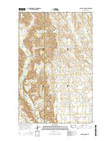 Coulter Coulee Montana Current topographic map, 1:24000 scale, 7.5 X 7.5 Minute, Year 2014