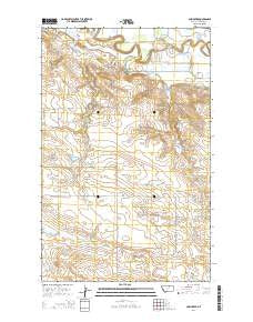 Cow Creek Montana Current topographic map, 1:24000 scale, 7.5 X 7.5 Minute, Year 2014
