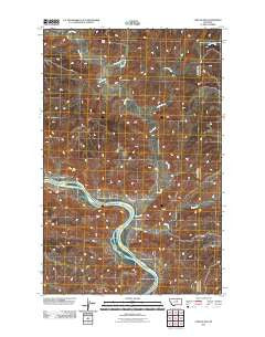 Cow Island Montana Historical topographic map, 1:24000 scale, 7.5 X 7.5 Minute, Year 2011