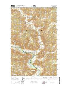 Cow Island Montana Current topographic map, 1:24000 scale, 7.5 X 7.5 Minute, Year 2014