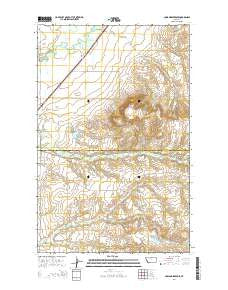 Cowan Reservoir Montana Current topographic map, 1:24000 scale, 7.5 X 7.5 Minute, Year 2014
