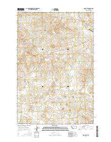 Cox Butte Montana Current topographic map, 1:24000 scale, 7.5 X 7.5 Minute, Year 2014