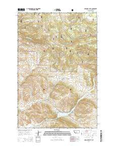 Coxcombe Butte Montana Current topographic map, 1:24000 scale, 7.5 X 7.5 Minute, Year 2014