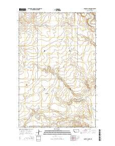 Coyote Coulee Montana Current topographic map, 1:24000 scale, 7.5 X 7.5 Minute, Year 2014