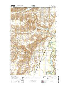 Crane Montana Current topographic map, 1:24000 scale, 7.5 X 7.5 Minute, Year 2014