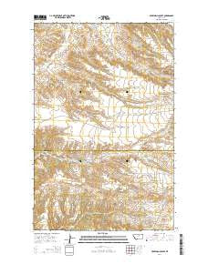 Crazyman Coulee Montana Current topographic map, 1:24000 scale, 7.5 X 7.5 Minute, Year 2014