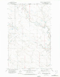 Creedman Coulee East Montana Historical topographic map, 1:24000 scale, 7.5 X 7.5 Minute, Year 1972