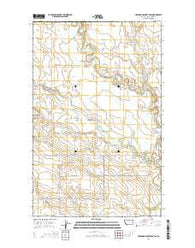 Creedman Coulee East Montana Current topographic map, 1:24000 scale, 7.5 X 7.5 Minute, Year 2014