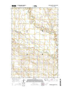 Creedman Coulee East Montana Current topographic map, 1:24000 scale, 7.5 X 7.5 Minute, Year 2014