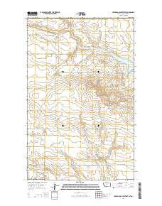 Creedman Coulee West Montana Current topographic map, 1:24000 scale, 7.5 X 7.5 Minute, Year 2014