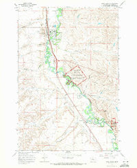 Crow Agency Montana Historical topographic map, 1:24000 scale, 7.5 X 7.5 Minute, Year 1967