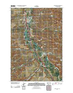 Crow Agency Montana Historical topographic map, 1:24000 scale, 7.5 X 7.5 Minute, Year 2011