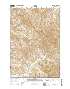 Crow Agency SE Montana Current topographic map, 1:24000 scale, 7.5 X 7.5 Minute, Year 2014