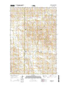 Crow Rock Montana Current topographic map, 1:24000 scale, 7.5 X 7.5 Minute, Year 2014