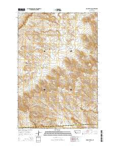 Crowley Dam Montana Current topographic map, 1:24000 scale, 7.5 X 7.5 Minute, Year 2014