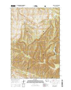 Crystal Lake Montana Current topographic map, 1:24000 scale, 7.5 X 7.5 Minute, Year 2014