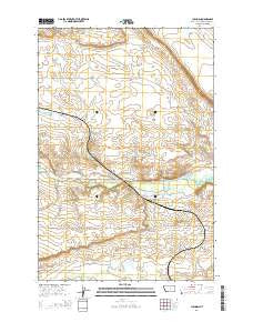 Cushman Montana Current topographic map, 1:24000 scale, 7.5 X 7.5 Minute, Year 2014