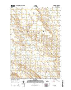 Cushman NE Montana Current topographic map, 1:24000 scale, 7.5 X 7.5 Minute, Year 2014