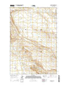 Cushman NW Montana Current topographic map, 1:24000 scale, 7.5 X 7.5 Minute, Year 2014