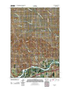Custer Montana Historical topographic map, 1:24000 scale, 7.5 X 7.5 Minute, Year 2011