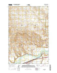 Custer Montana Current topographic map, 1:24000 scale, 7.5 X 7.5 Minute, Year 2014