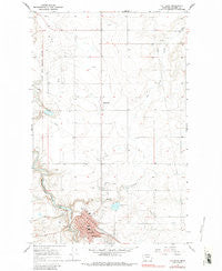 Cut Bank Montana Historical topographic map, 1:24000 scale, 7.5 X 7.5 Minute, Year 1966