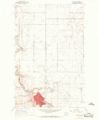 Cut Bank Montana Historical topographic map, 1:24000 scale, 7.5 X 7.5 Minute, Year 1966