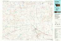 Cut Bank Montana Historical topographic map, 1:100000 scale, 30 X 60 Minute, Year 1984