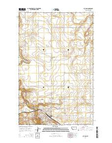 Cut Bank Montana Current topographic map, 1:24000 scale, 7.5 X 7.5 Minute, Year 2014