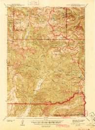Cutoff Mtn Montana Historical topographic map, 1:62500 scale, 15 X 15 Minute, Year 1944