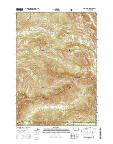 Cutoff Mountain Montana Current topographic map, 1:24000 scale, 7.5 X 7.5 Minute, Year 2014