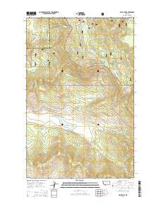 Dahl Lake Montana Current topographic map, 1:24000 scale, 7.5 X 7.5 Minute, Year 2014