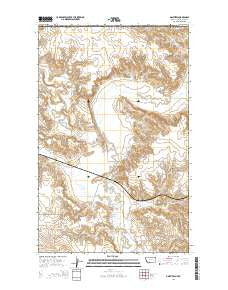 Daleview Montana Current topographic map, 1:24000 scale, 7.5 X 7.5 Minute, Year 2014