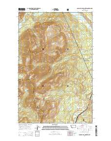Dancing Lady Mountain Montana Current topographic map, 1:24000 scale, 7.5 X 7.5 Minute, Year 2014