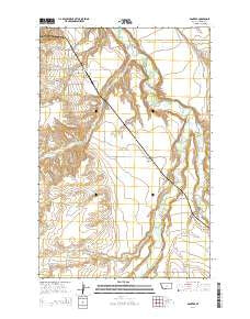 Danvers Montana Current topographic map, 1:24000 scale, 7.5 X 7.5 Minute, Year 2014